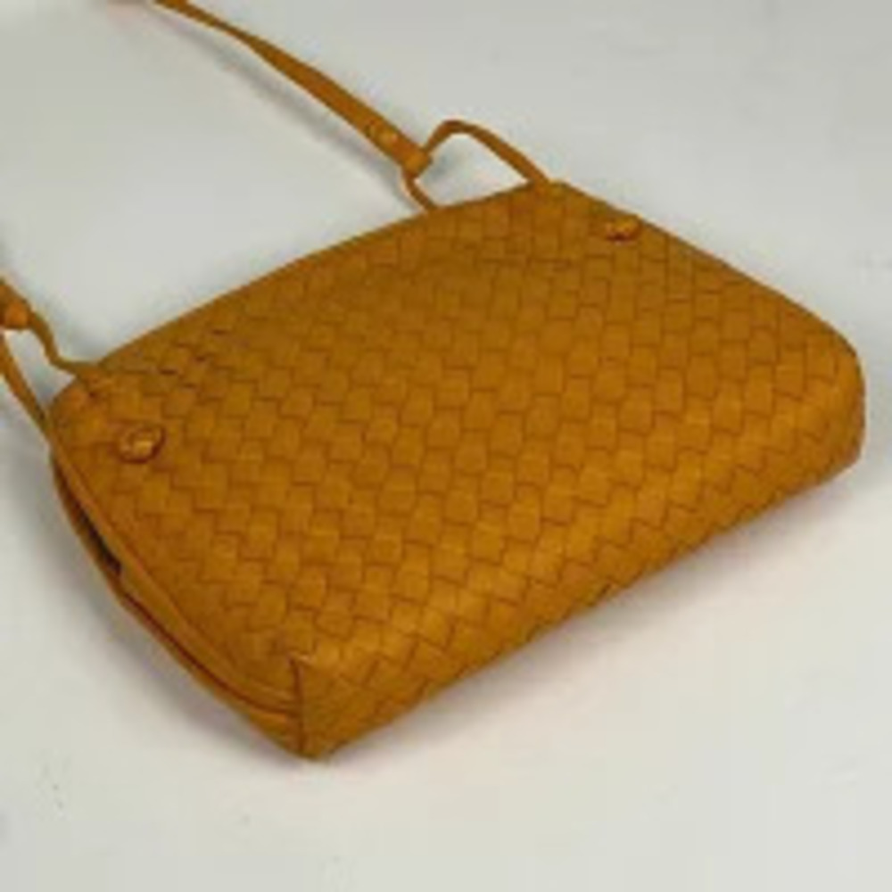 Bottega Veneta Orange Intrecciato Leather Shoulder Crossbody Bag Nodini